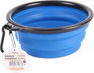 Benson honden of kattenvoerbak opvouwbaar 13 cm blauw