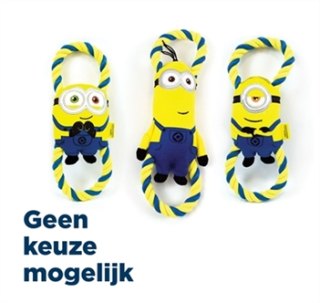 MINIONS PLUCHE BOB / STUART / KEVIN AAN FLOSTOUW 28 CM