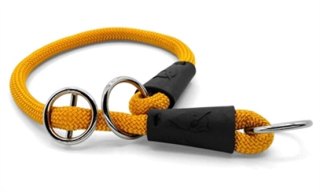MORSO HALF SLIP HALSBAND HOND REGULAR ROPE GERECYCLED GOLD GOUD 50X1 CM